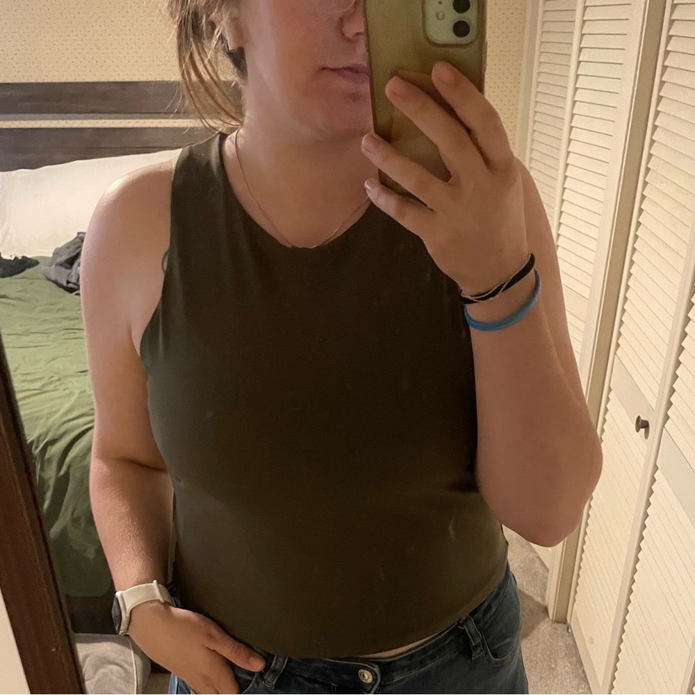 Express Dark Olive Tank Top
